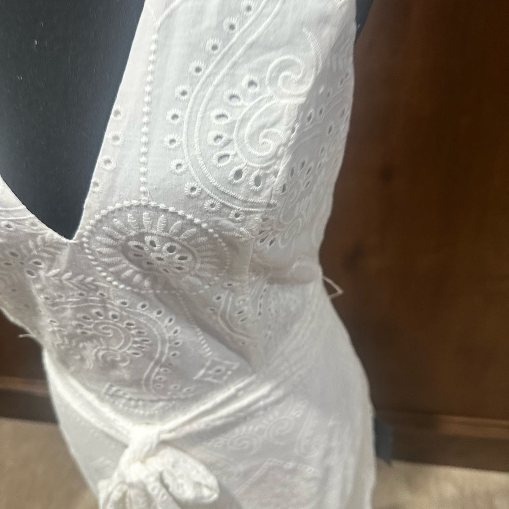 NWT SIZE S Lulus Chic White Fringe Midi Dress