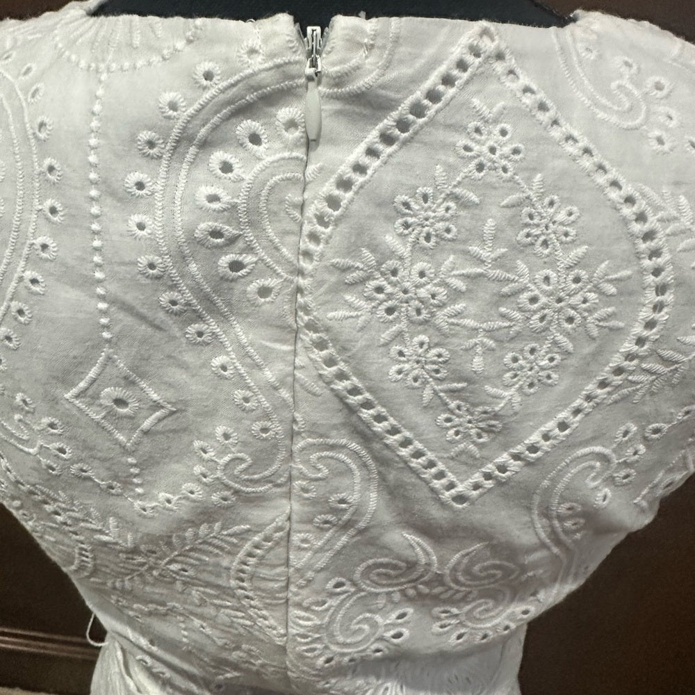 NWT SIZE S Lulus Chic White Fringe Midi Dress