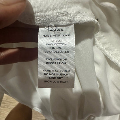 NWT SIZE S Lulus Chic White Fringe Midi Dress