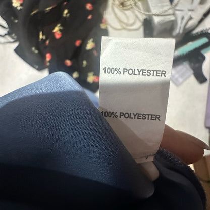 NWT SIZE S Ramy Brook One-Shoulder Satin Top in Light Blue