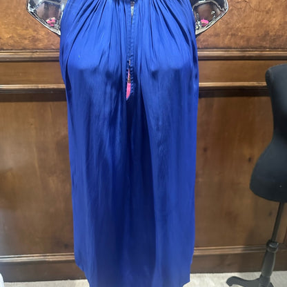 NWT SIZE M Ramy Brook Royal Blue Pleated Top