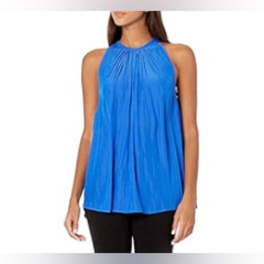 NWT SIZE M Ramy Brook Royal Blue Pleated Top