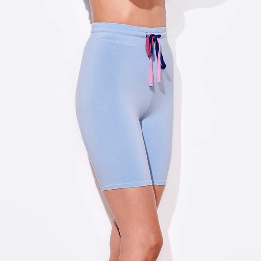 NWT SIZE XL/4 Sundry Light Blue Bike Shorts with Pink and Blue Accents