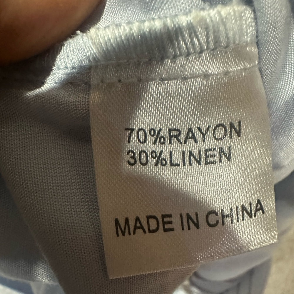 NWT SIZE 8 Princess Polly Light Blue Tie-Front Blouse