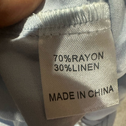 NWT SIZE 8 Princess Polly Light Blue Tie-Front Blouse