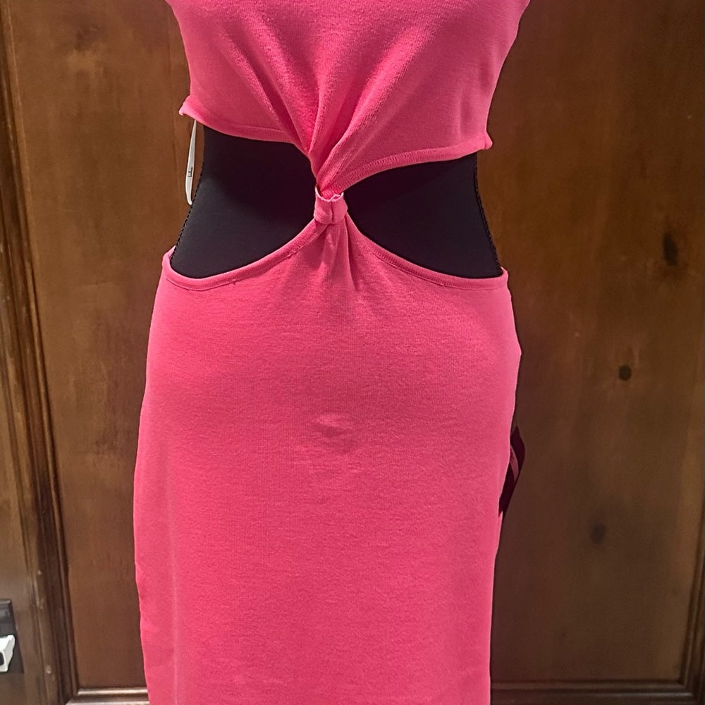 NWT SIZE XL Lulu's Hot Pink Backless Cut-Out Dress