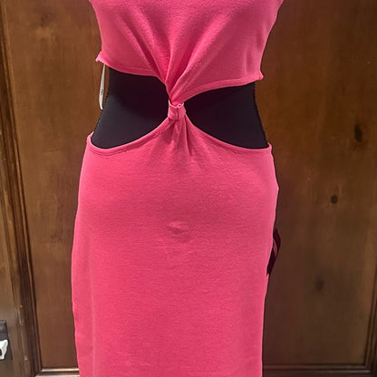 NWT SIZE XL Lulu's Hot Pink Backless Cut-Out Dress