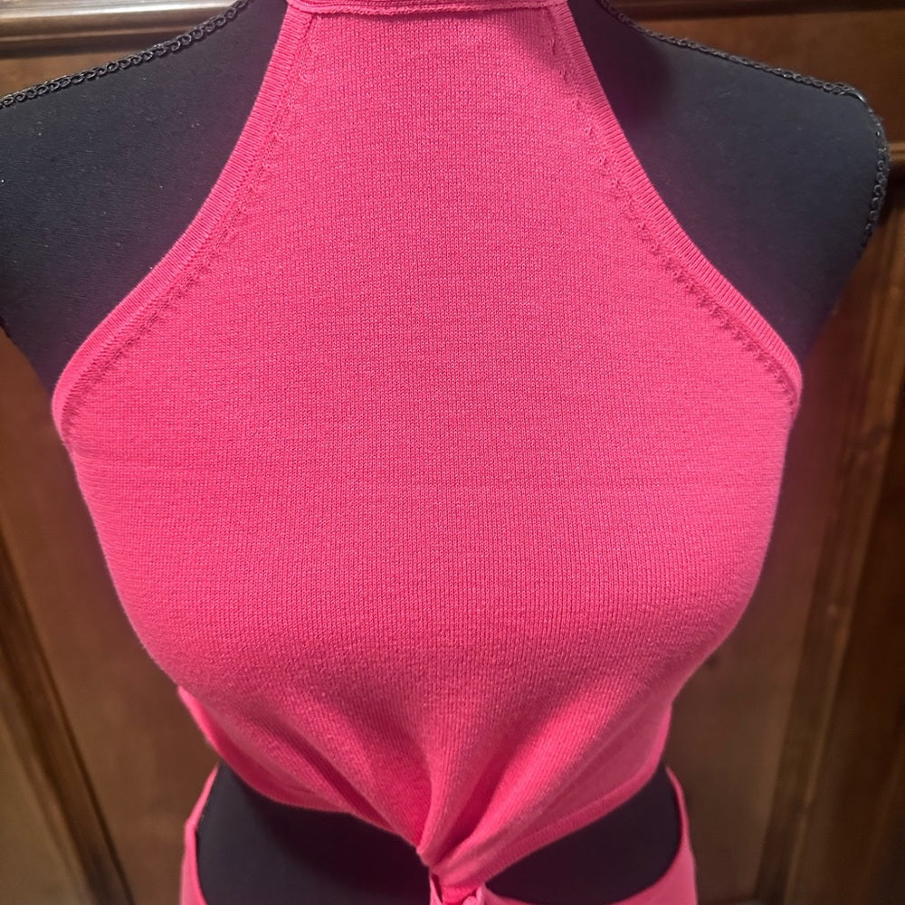 NWT SIZE XL Lulu's Hot Pink Backless Cut-Out Dress