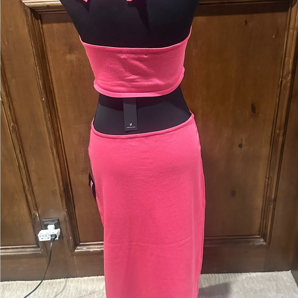 NWT SIZE XL Lulu's Hot Pink Backless Cut-Out Dress