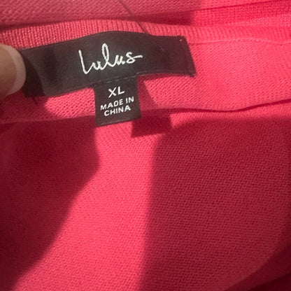 NWT SIZE XL Lulu's Hot Pink Backless Cut-Out Dress