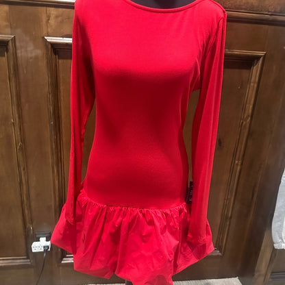 NWT SIZE M Lulu's Scarlet Red Long Sleeve Bodysuit