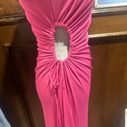 NWT SIZE M Lulu's Vibrant Pink One-Shoulder Dress