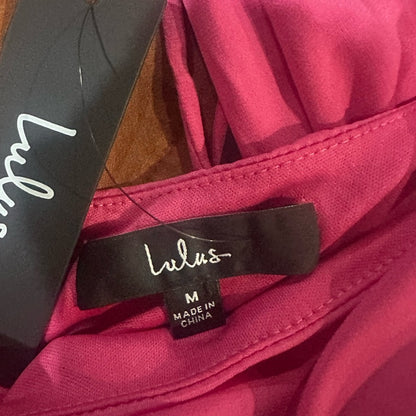 NWT SIZE M Lulu's Vibrant Pink One-Shoulder Dress