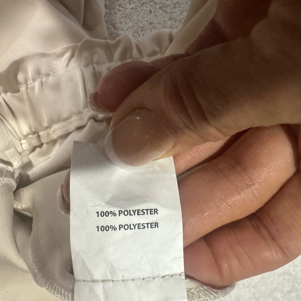 NWT SIZE XXS/S Ramy Brook Ivory Satin Tie-Waist Cropped Pants