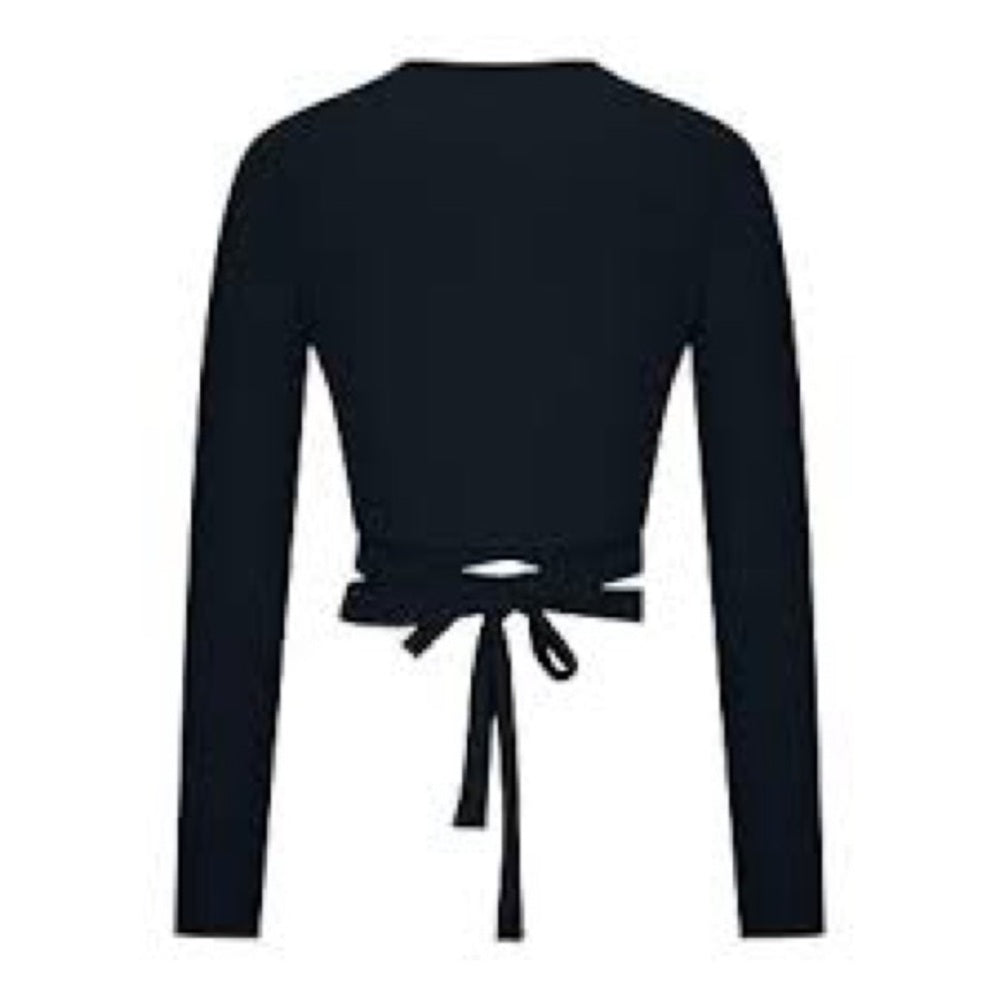 NWT SIZE M/L Mono B Elegant Black Wrap Crop Top