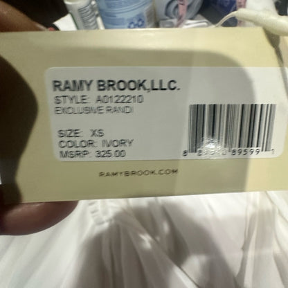 NWT SIZE XS-S Brook Ivory Blouse with Pleated Sleeves