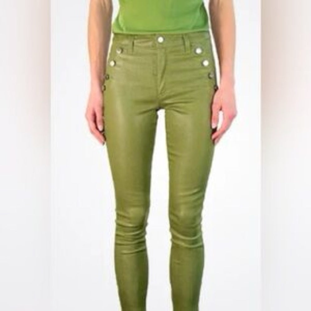NWT SIZE 25 Ramy Brook Green Ankle Pants