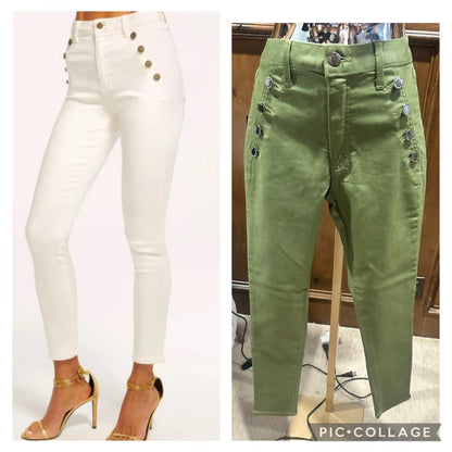 NWT SIZE 25 Ramy Brook Green Ankle Pants
