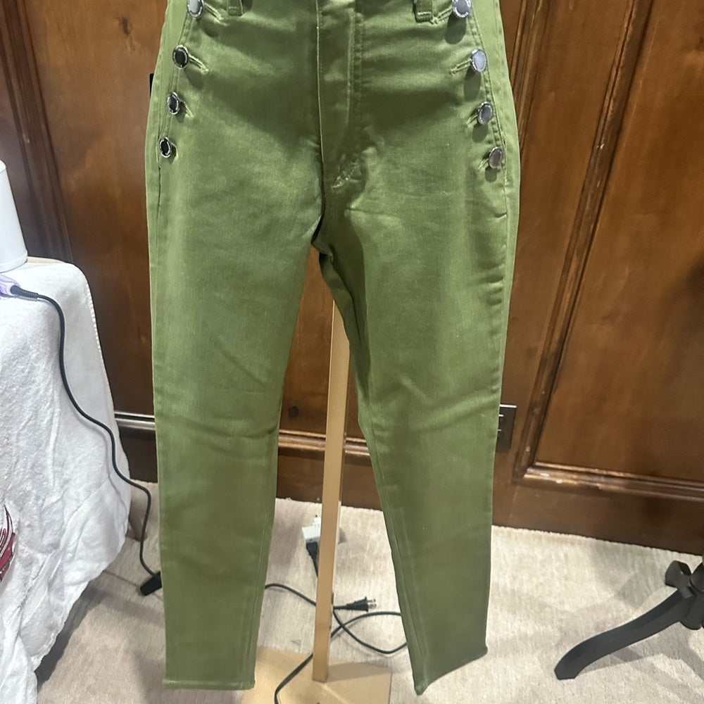 NWT SIZE 25 Ramy Brook Green Ankle Pants