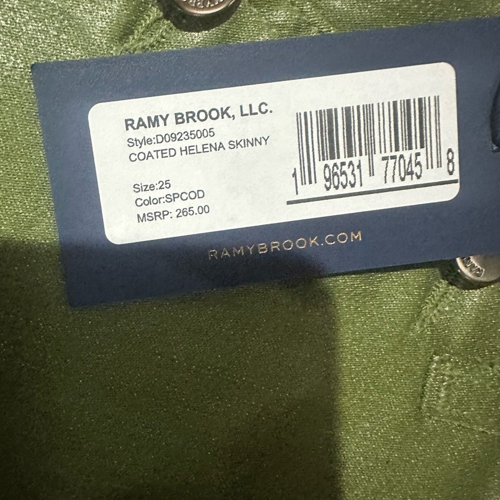 NWT SIZE 25 Ramy Brook Green Ankle Pants