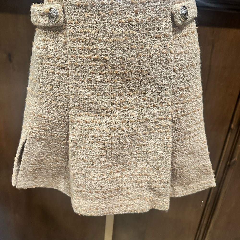 NWOT SIZE XL Astr Beige Textured Mini Skirt