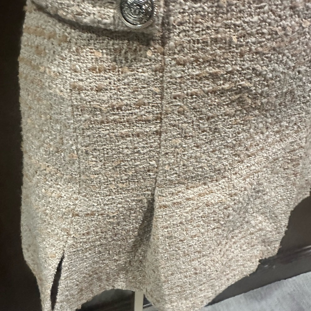 NWOT SIZE XL Astr Beige Textured Mini Skirt