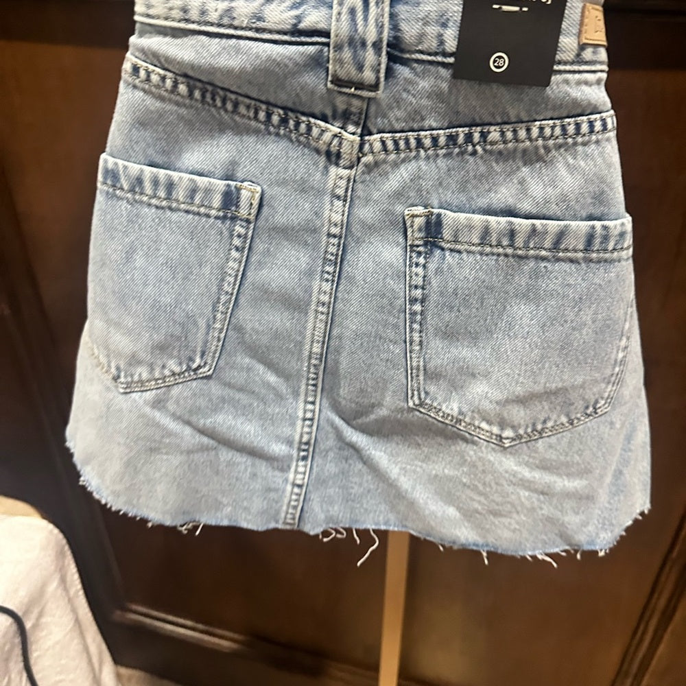NWT SIZE 28 Blank NYC Denim Blue Mini Skirt