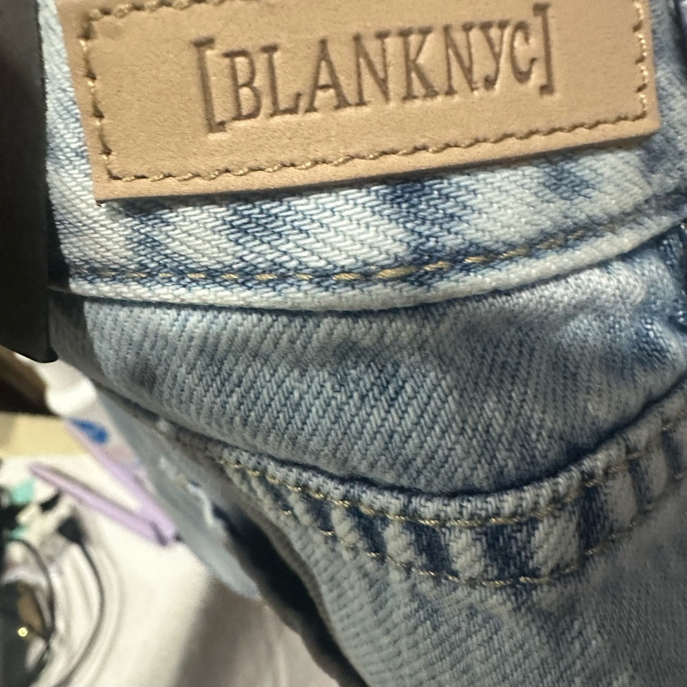 NWT SIZE 28 Blank NYC Denim Blue Mini Skirt