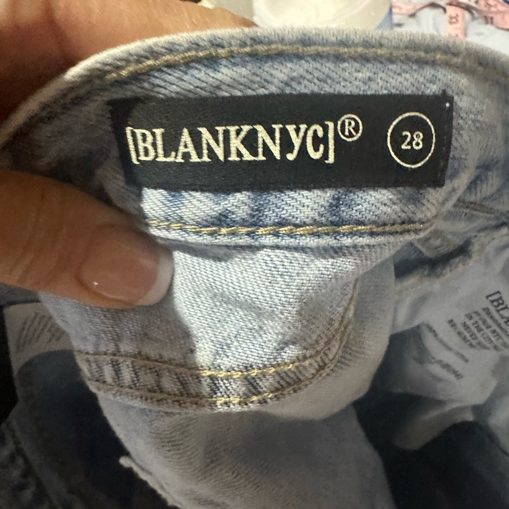 NWT SIZE 28 Blank NYC Denim Blue Mini Skirt