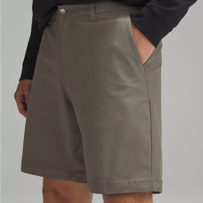 NWOT SIZE 33 Lululemon Athletica Men's Olive Flat Front Shorts