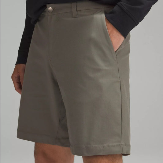 NWOT SIZE 33 Lululemon Athletica Men's Olive Flat Front Shorts