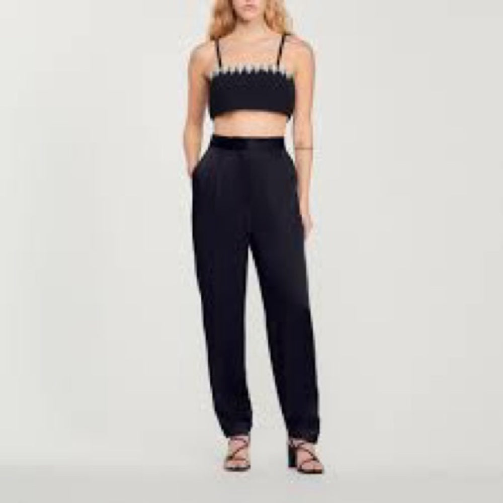 NWT SIZE 44 Sandro Elegant Black dress pants for Women