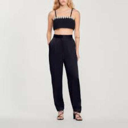 NWT SIZE 44 Sandro Elegant Black dress pants for Women