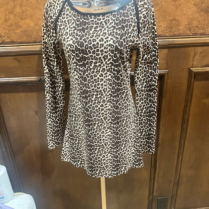 NWT SIZE M Frankie's Bikinis Animal Print Long Sleeve Chemise