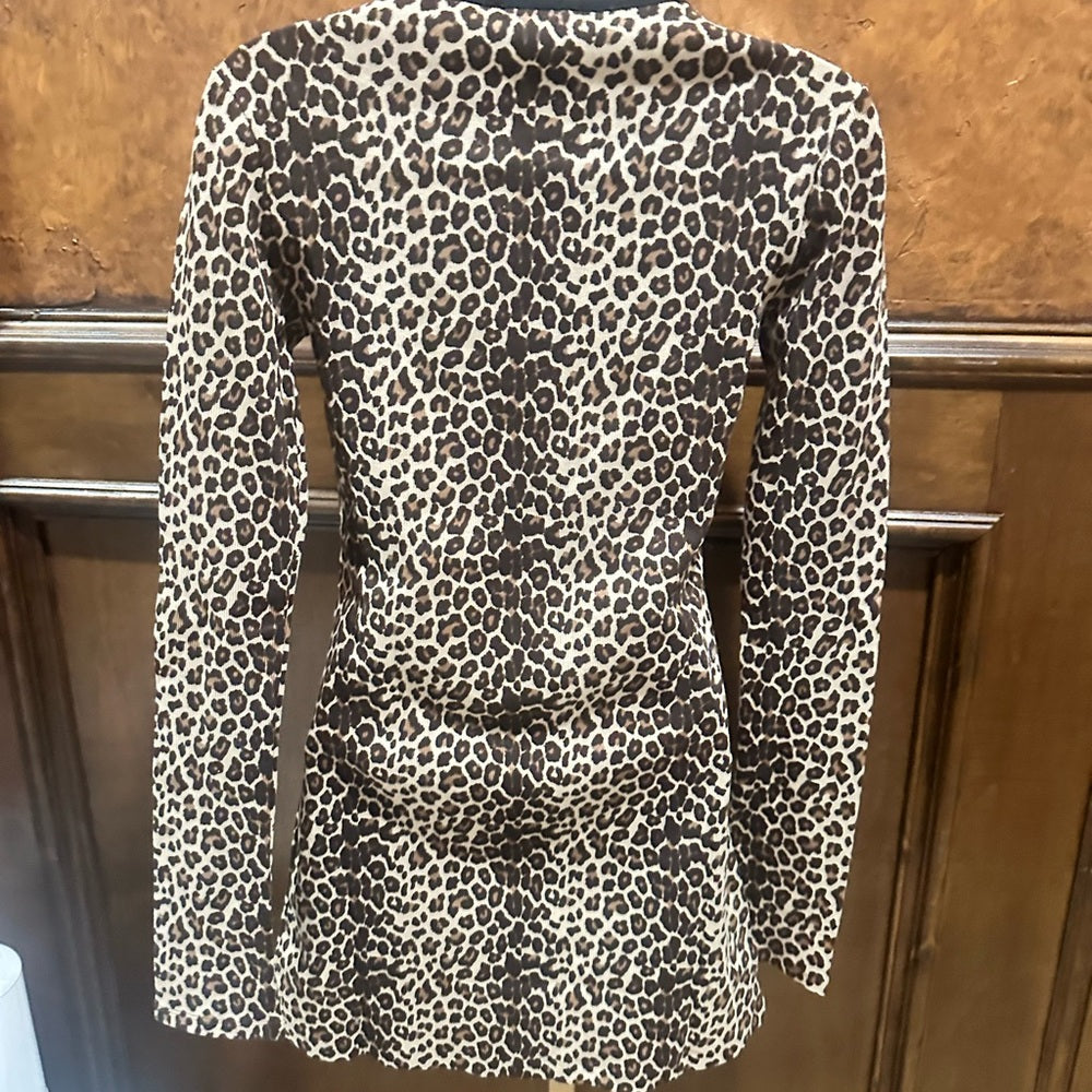 NWT SIZE M Frankie's Bikinis Animal Print Long Sleeve Chemise