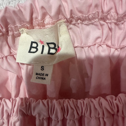 NWOT SIZE S BiBi Blush Pink Smocked Puff Sleeve Blouse
