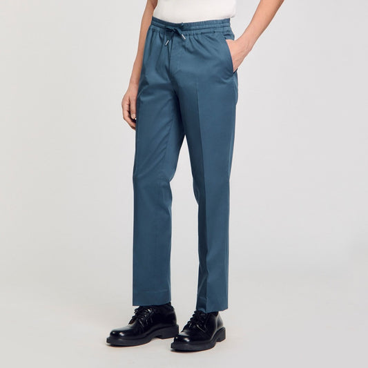 NWT SIZE 36 Sandro Men's Blue Drawstring Trousers