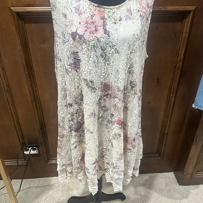 NWOT SIZE L Elegant Floral Lace Mini Dress