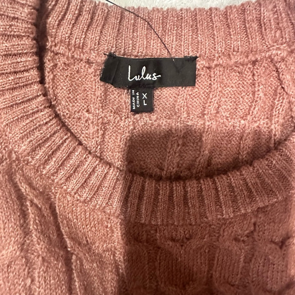 NWT SIZE XL Lulu's Blush Crew Neck Sweater