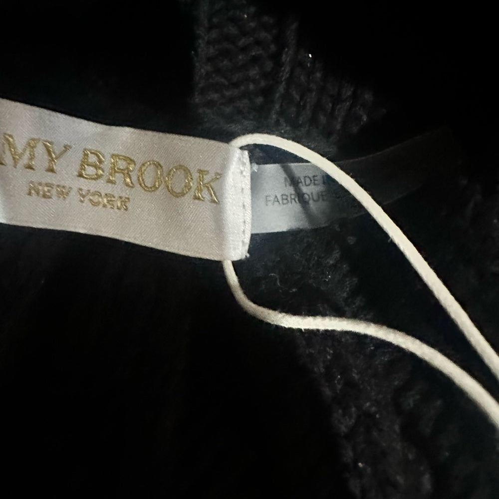 NWT SIZE L Ramy Brook Black and White Wave Turtleneck Sweater