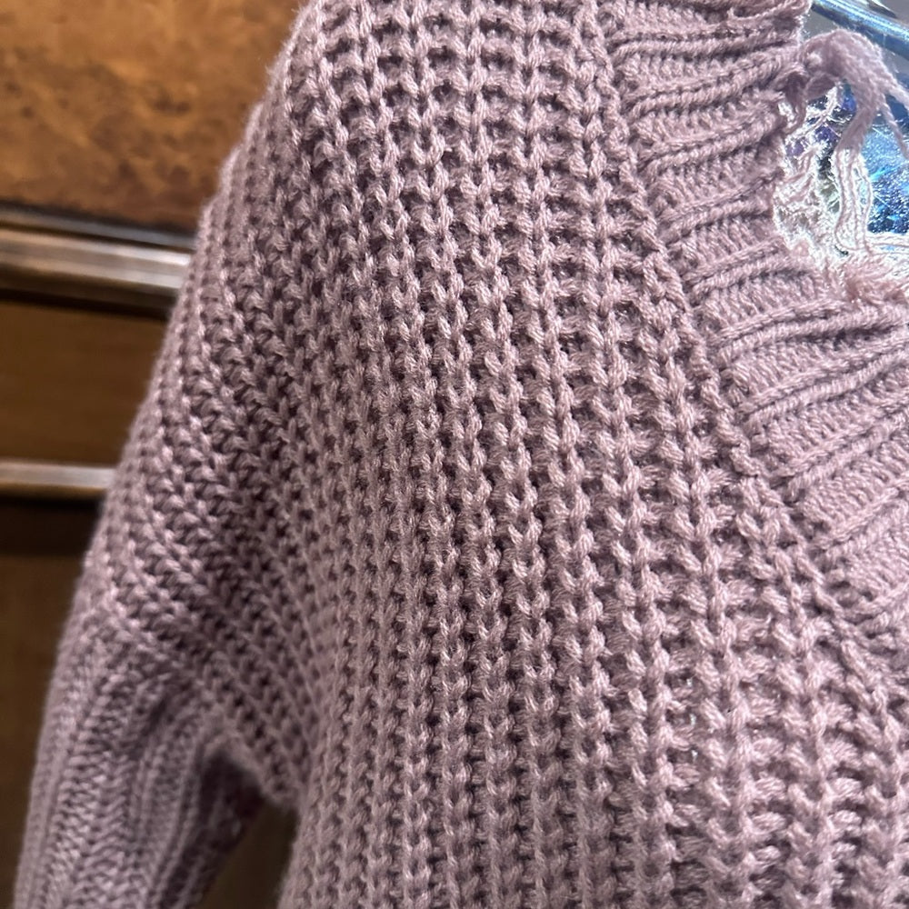 NWOT SIZE S Love Tree Women's Mauve V-Neck Sweater