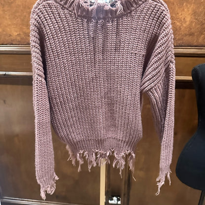 NWOT SIZE S Love Tree Women's Mauve V-Neck Sweater