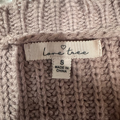 NWOT SIZE S Love Tree Women's Mauve V-Neck Sweater