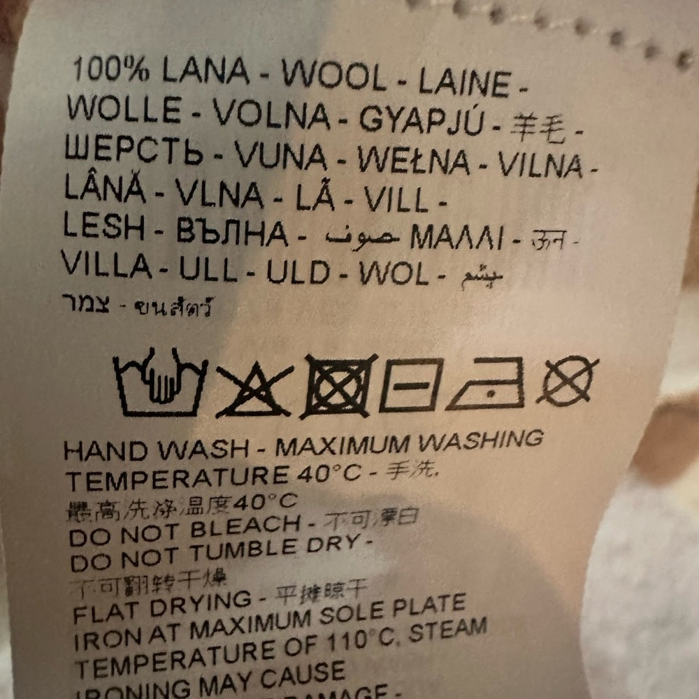 NWT SIZE L Piombo Women's Tan and Cream Striped Sweater