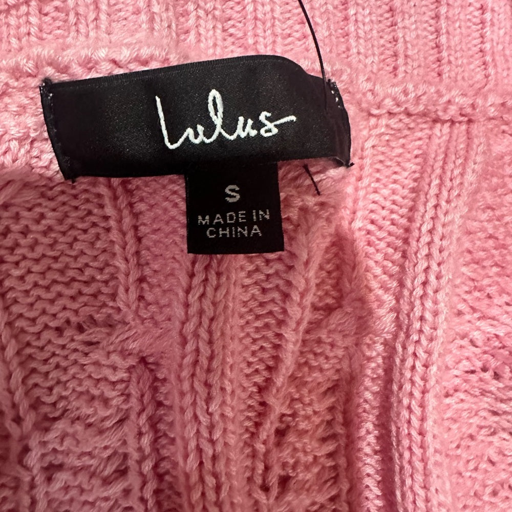 NWT SIZE S Lulu's Soft Pink Knit Cardigan