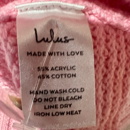 NWT SIZE S Lulu's Soft Pink Knit Cardigan