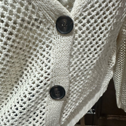 NWOT SIZE S No Boundaries Women's Off-White Button-Up Cardigan