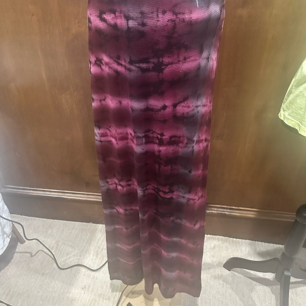 NWT SIZE S Cotton Citizen Tie-Dye Maxi Skirt in Pink and Black