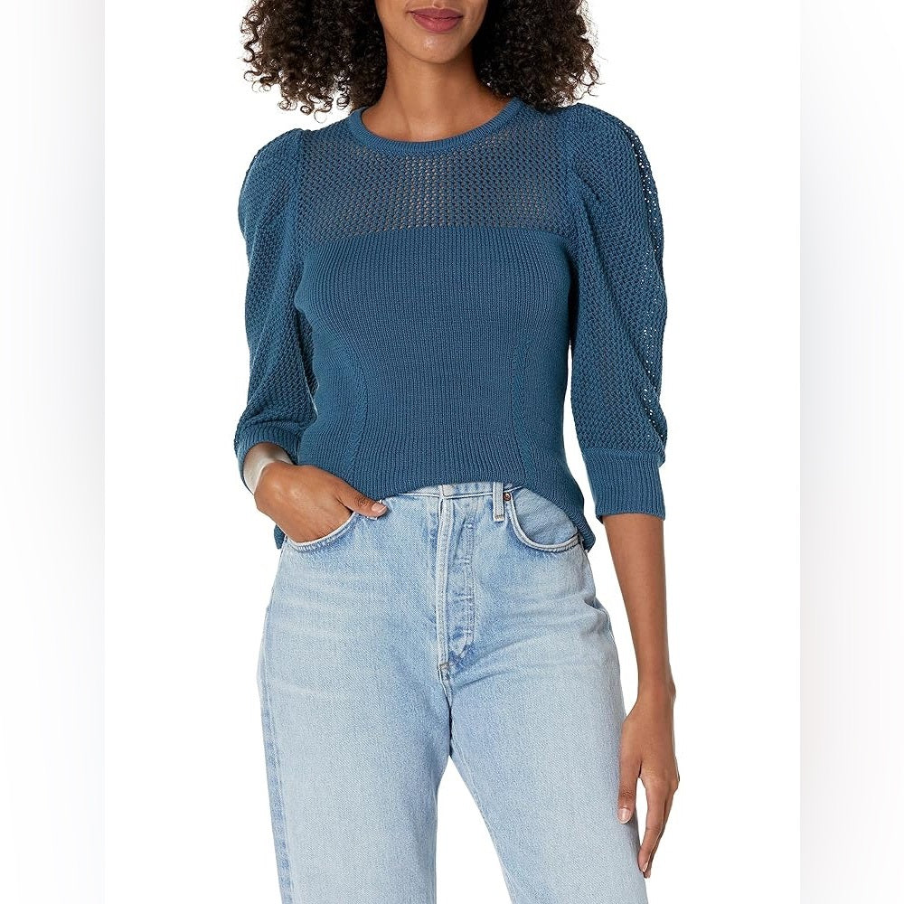 NWT SIZE M Joie Blue Crew Neck Sweater