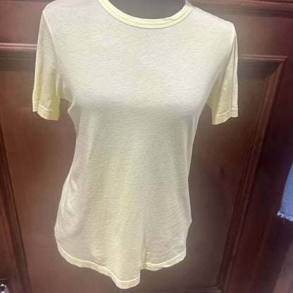 NWT SIZE S Cotton Citizen Light Yellow Short Sleeve Tee
